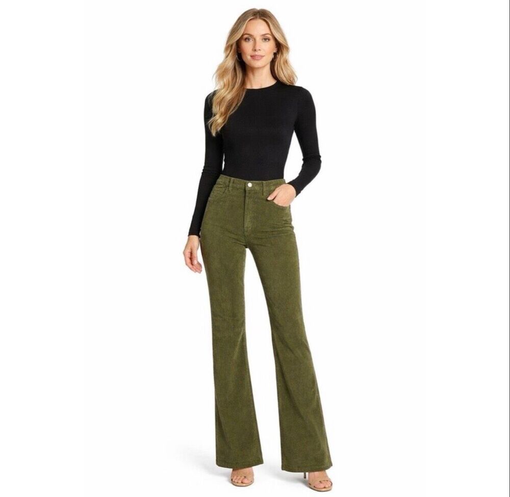 Joe's Jeans High Rise Flare Olive Corduroy 33